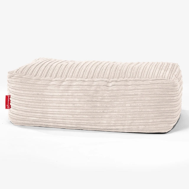 CloudSac 100 Memory-Schaum Fußhocker - Cord Creme 01