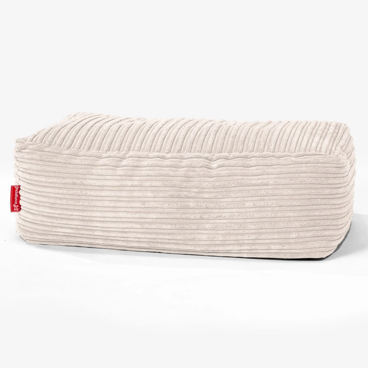 CloudSac 100 Memory-Schaum Fußhocker - Cord Creme 01