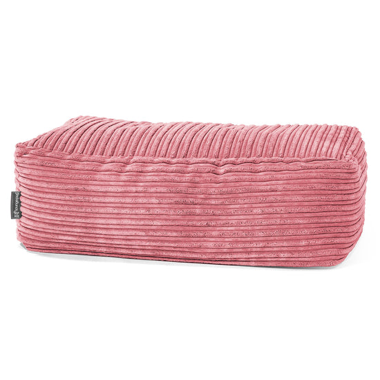 Groß Fußhocker Pouf - Cord Koralle 01