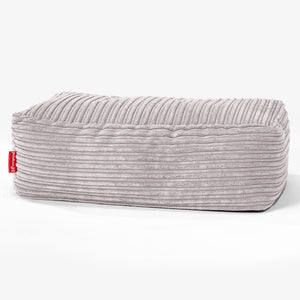 Groß Fußhocker - Cord Silbergrau