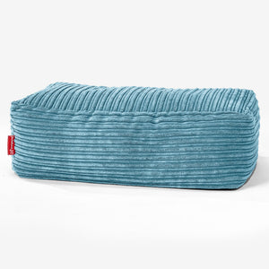 Groß Fußhocker - Cord Türkis