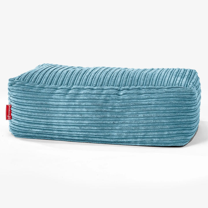 CloudSac 100 Memory-Schaum Fußhocker - Cord Türkis 01