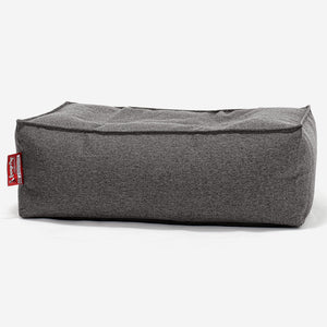 CloudSac 100 Memory-Schaum Fußhocker - Interalli Wolle Grau