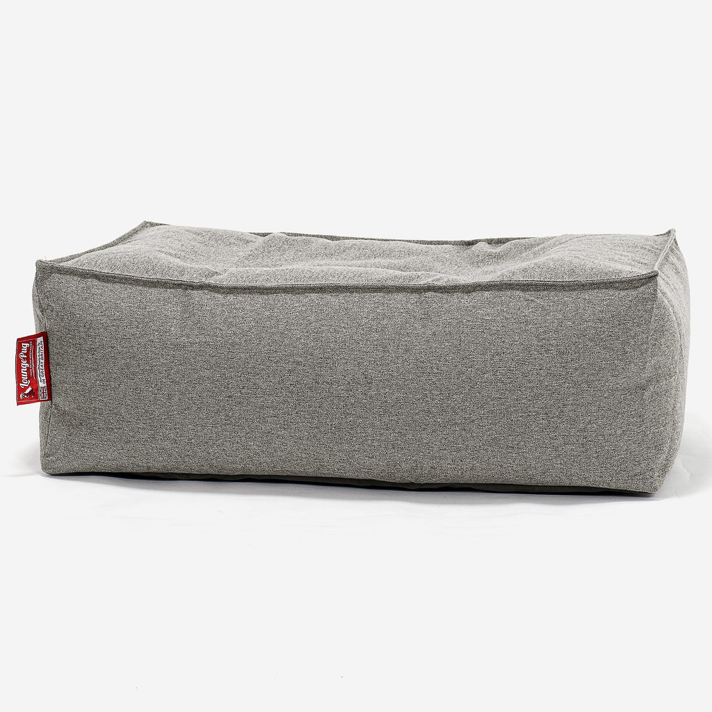 CloudSac 100 Memory-Schaum Fußhocker - Interalli Wolle Silber 01