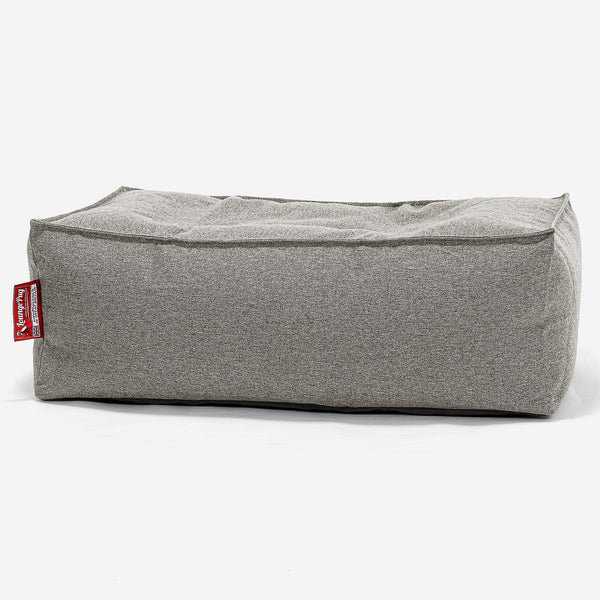 CloudSac 100 Memory-Schaum Fußhocker - Interalli Wolle Silber 01
