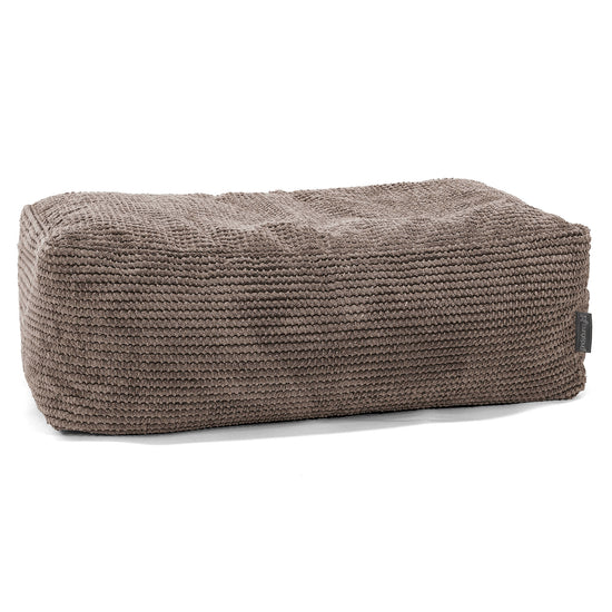 Groß Fußhocker Pouf - Pom-Pom Schoko 01