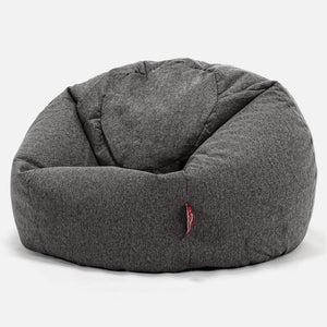 Klassischer Sitzsack Sessel - Interalli Wolle Grau