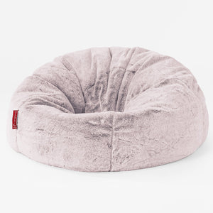 Klassischer Sitzsack Sessel - Kaninchen Kunstfell Pastellrosa