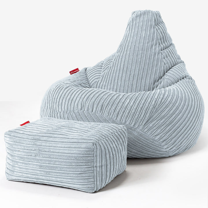 Kinder Gaming Sitzsack 6-14 Jahre - Cord Baby Blau 03