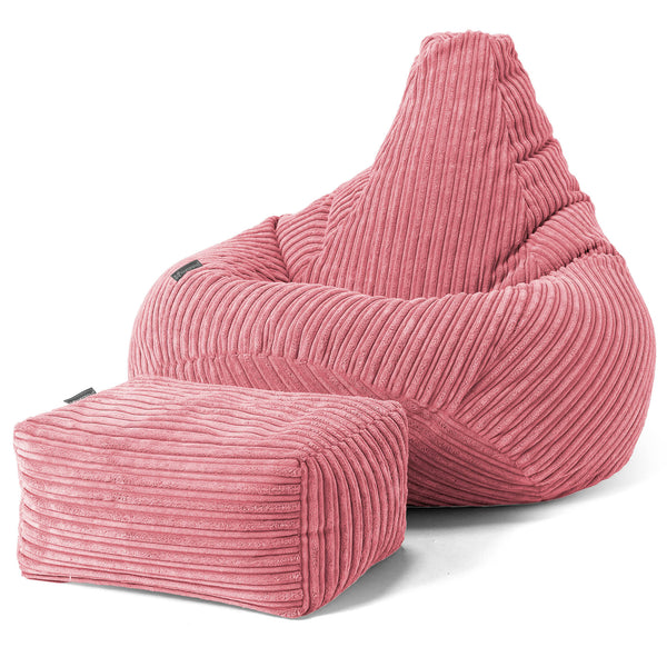 Kinder Gaming Sitzsack 6-14 Jahre - Cord Koralle 01