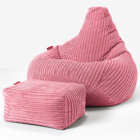 Kinder Gaming Sitzsack 6-14 Jahre - Cord Koralle 03