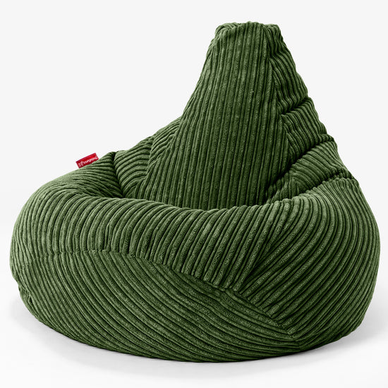 Kinder Gaming Sitzsack 6-14 Jahre - Cord Nadelwaldgrün 02