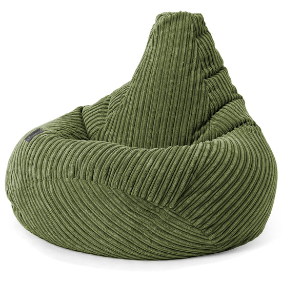 Kinder Gaming Sitzsack 6-14 Jahre - Cord Nadelwaldgrün 03