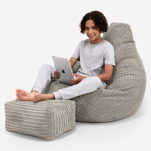 Kinder Gaming Sitzsack 6-14 Jahre - Cord Nerzfarben