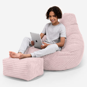 Kinder Gaming Sitzsack 6-14 Jahre - Cord Rosa
