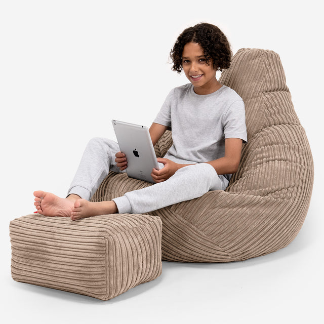 Kinder Gaming Sitzsack 6-14 Jahre - Cord Sand 01