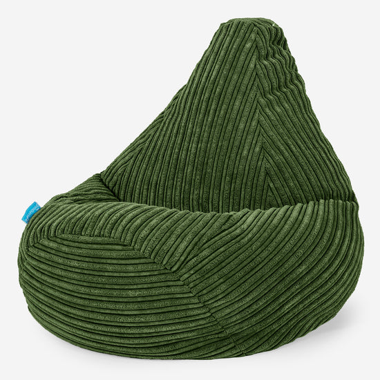 Kinder Gaming Sitzsack Sessel 1-5 Jahre - Cord Nadelwaldgrün_02