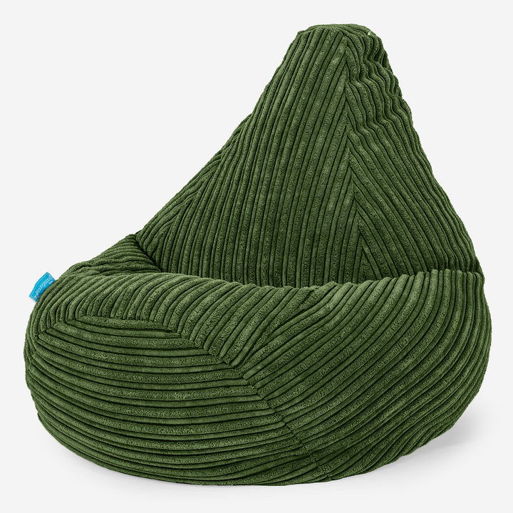 Kinder Gaming Sitzsack Sessel 1-5 Jahre - Cord Nadelwaldgrün_02