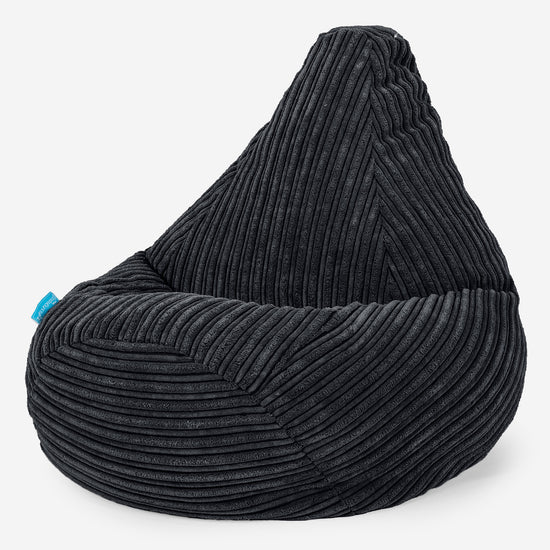 Kinder Gaming Sitzsack Sessel 1-5 Jahre - Cord Schwarz_02