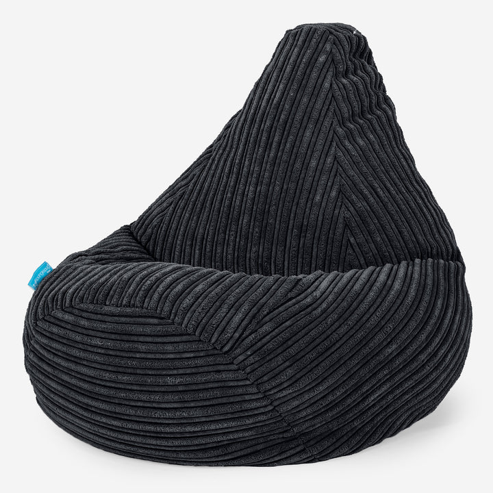 Kinder Gaming Sitzsack Sessel 1-5 Jahre - Cord Schwarz_02