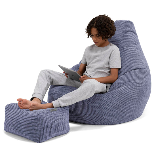 Kinder Gaming Sitzsack 6-14 Jahre - Pom-Pom Lila 01