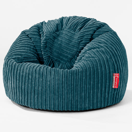 Klassicher Kindersessel Sitzsack 1-5 jahren - Cord Blaugrün_01