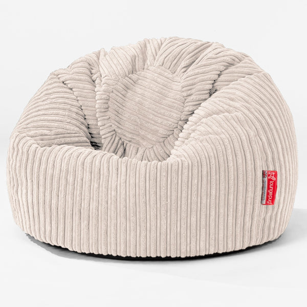 Klassicher Kindersessel Sitzsack 1-5 jahren - Cord Elfenbein_01