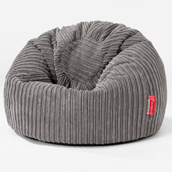 Klassicher Kindersessel Sitzsack 1-5 jahren - Cord Graphitgrau_01