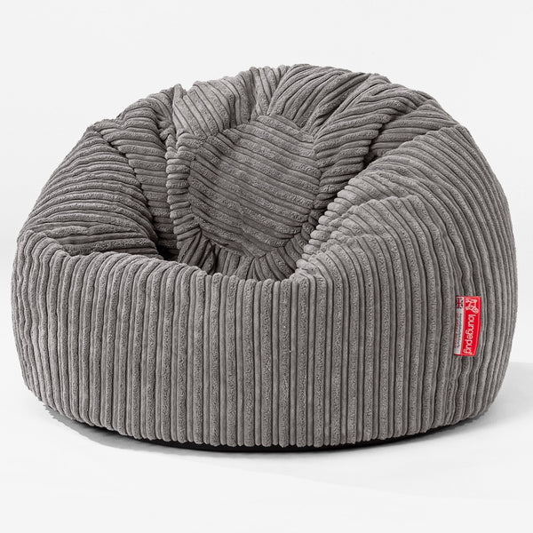 Klassicher Kindersessel Sitzsack 1-5 jahren - Cord Graphitgrau_01