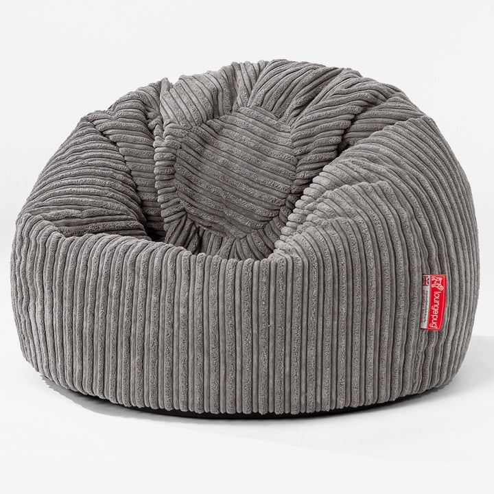 Klassicher Kindersessel Sitzsack 1-5 jahren - Cord Graphitgrau_01