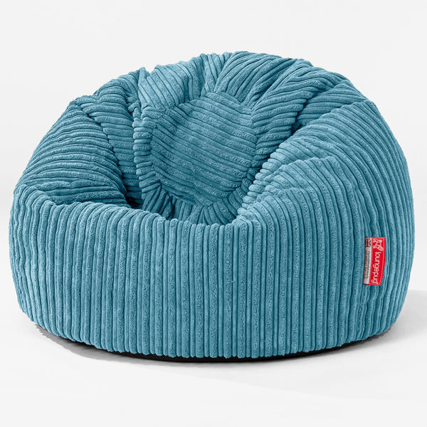 Klassicher Kindersessel Sitzsack 1-5 jahren - Cord Türkis_01