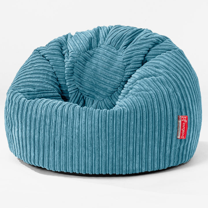 Klassicher Kindersessel Sitzsack 1-5 jahren - Cord Türkis_01