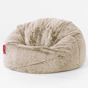 Klassicher Kindersessel Sitzsack 1-5 jahren - Kaninchen Kunstfell Goldbraun