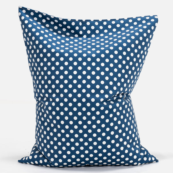 Kinder Sitzkissen - Druck Blau Getupft 01