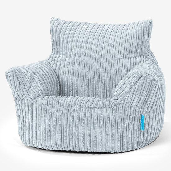 Klein Kindersessel Sitzsack 1-3 jahren - Cord Baby Blau_01