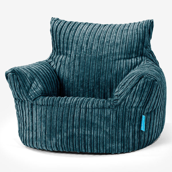 Klein Kindersessel Sitzsack 1-3 jahren - Cord Blaugrün 01