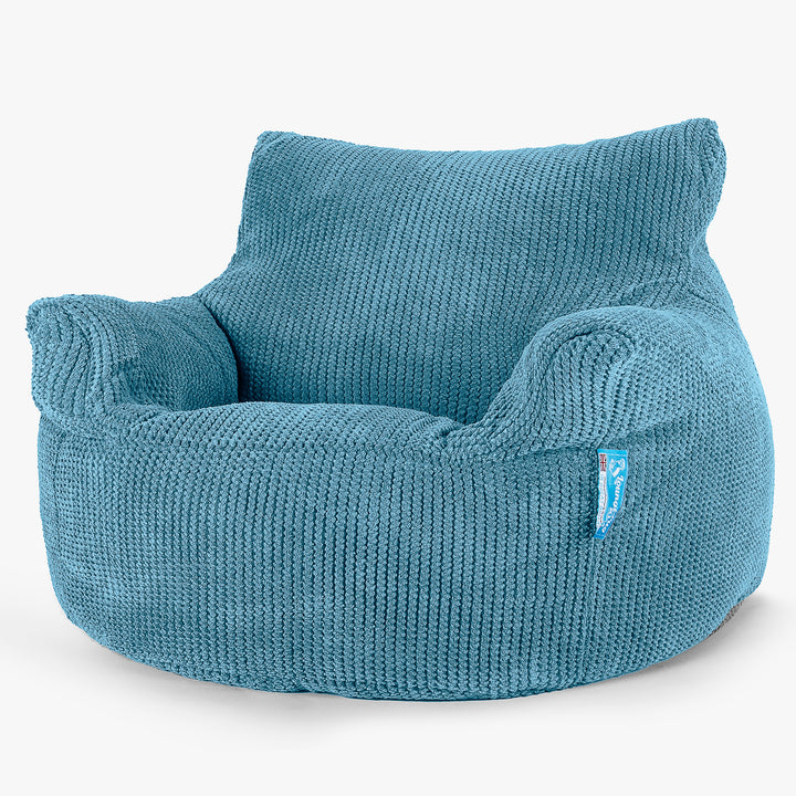 Kindersessel Sitzsack 3-8 jahren - Pom-Pom Türkis 01