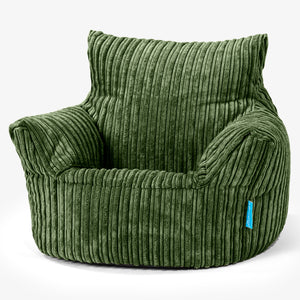 Klein Kindersessel Sitzsack 1-3 jahren - Cord Nadelwaldgrün