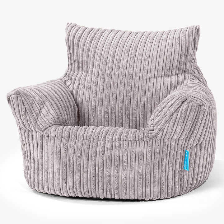 Klein Kindersessel Sitzsack 1-3 jahren - Cord Silber_01