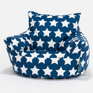 Klein Kindersessel Sitzsack 1-3 jahren - Druck Blau Star