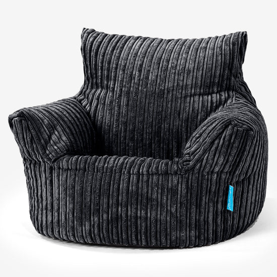 Klein Kindersessel Sitzsack 1-3 jahren - Cord Schwarz_01