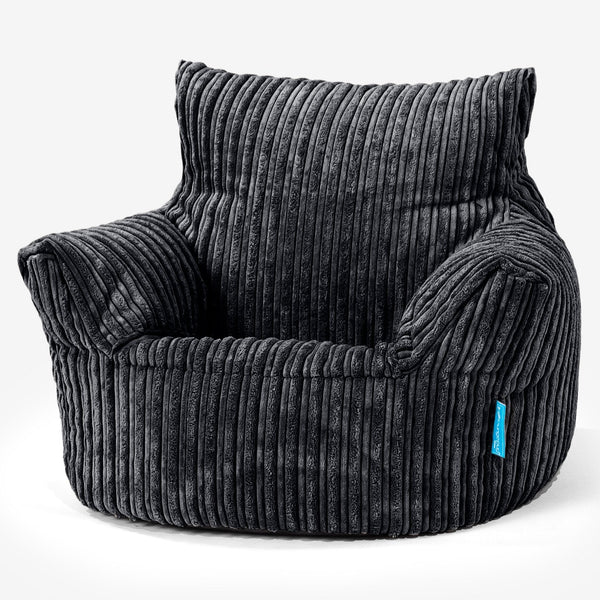 Klein Kindersessel Sitzsack 1-3 jahren - Cord Schwarz_01