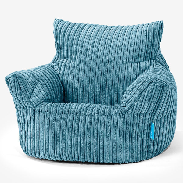 Klein Kindersessel Sitzsack 1-3 jahren - Cord Türkis_01