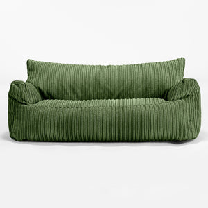 Josephine Sitzsack Sofa für Kinder 1-5 Jahre - Cord Nadelwaldgrün