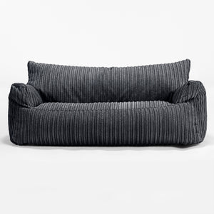 Josephine Sitzsack Sofa für Kinder 1-5 Jahre - Cord Schwarz