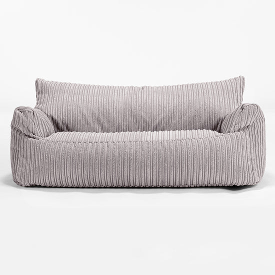 Josephine Sitzsack Sofa für Kinder 1-5 Jahre - Cord Silber_01