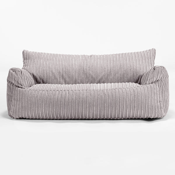Josephine Sitzsack Sofa für Kinder 1-5 Jahre - Cord Silber 01