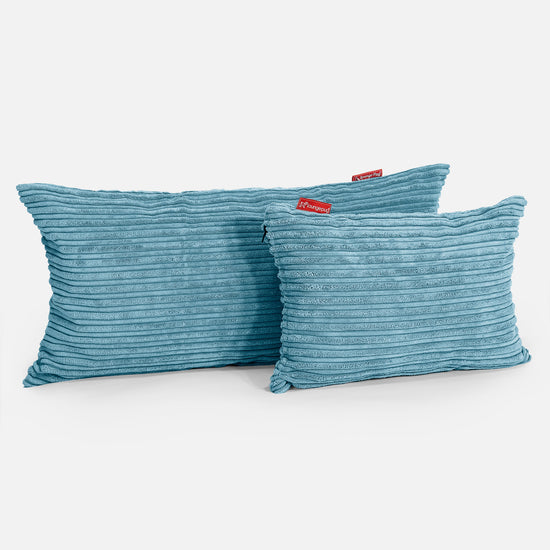 Kissen 35 x 50cm - Cord Türkis 03
