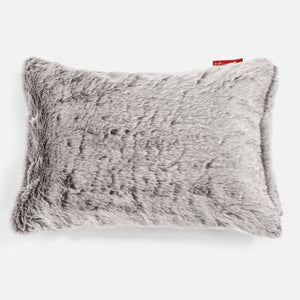 Dekokissen / Sofa Kissenbezug 35 x 50cm - Kaninchen Kunstfell Hellgrau