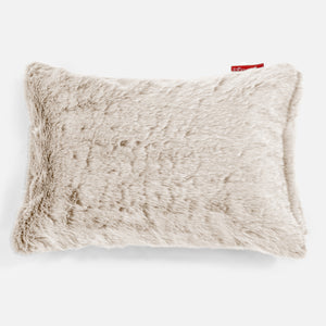 Dekokissen / Sofa Kissenbezug 35 x 50cm - Kaninchen Kunstfell Weiß